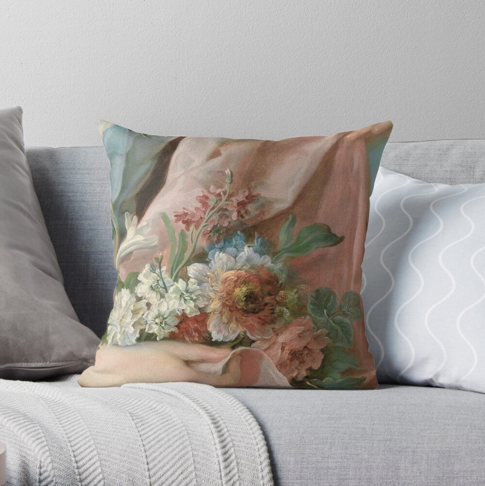 floral pattern decorative cushion