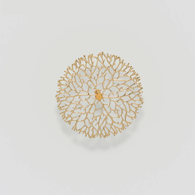 wall decoration golden coral middle size