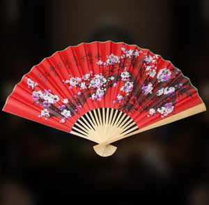 Red Asian Fan Wall Decoration