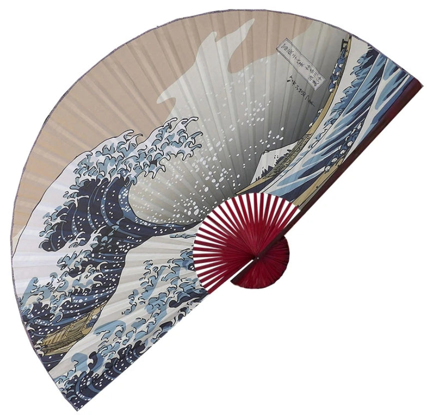 Red Asian Fan Wall Decoration