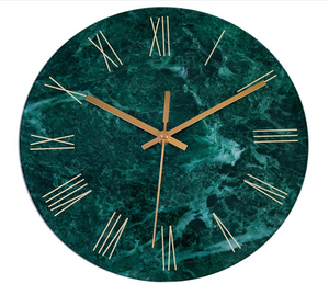 Large green round wall clock