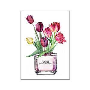 wall poster rose tulips