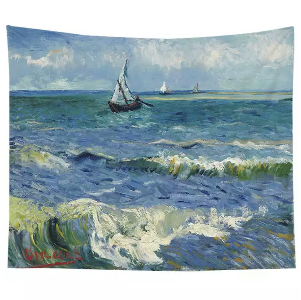blue  teal tapestry