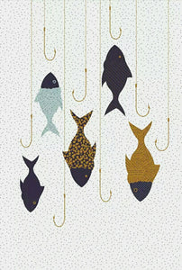 Poster di pesce boho muro