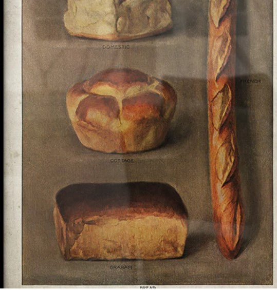 vintage wall poster bread