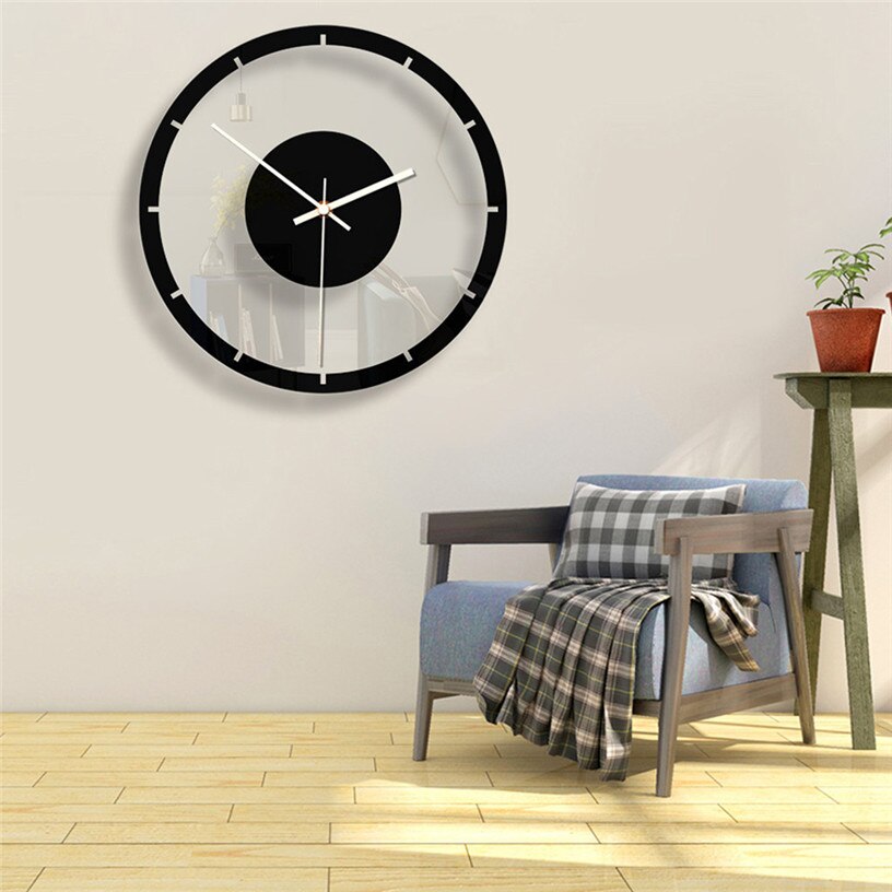 oversized round no numbers wall clock