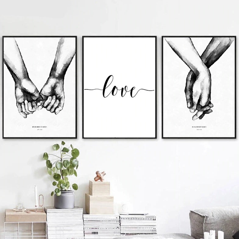 wall decor posters blach and white