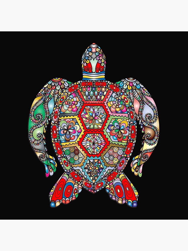 Federa decorativa di tartaruga mandala