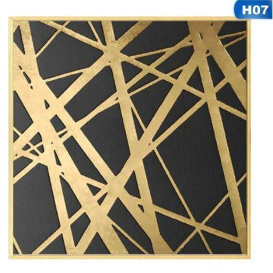 decorative canvas paintings black and gold