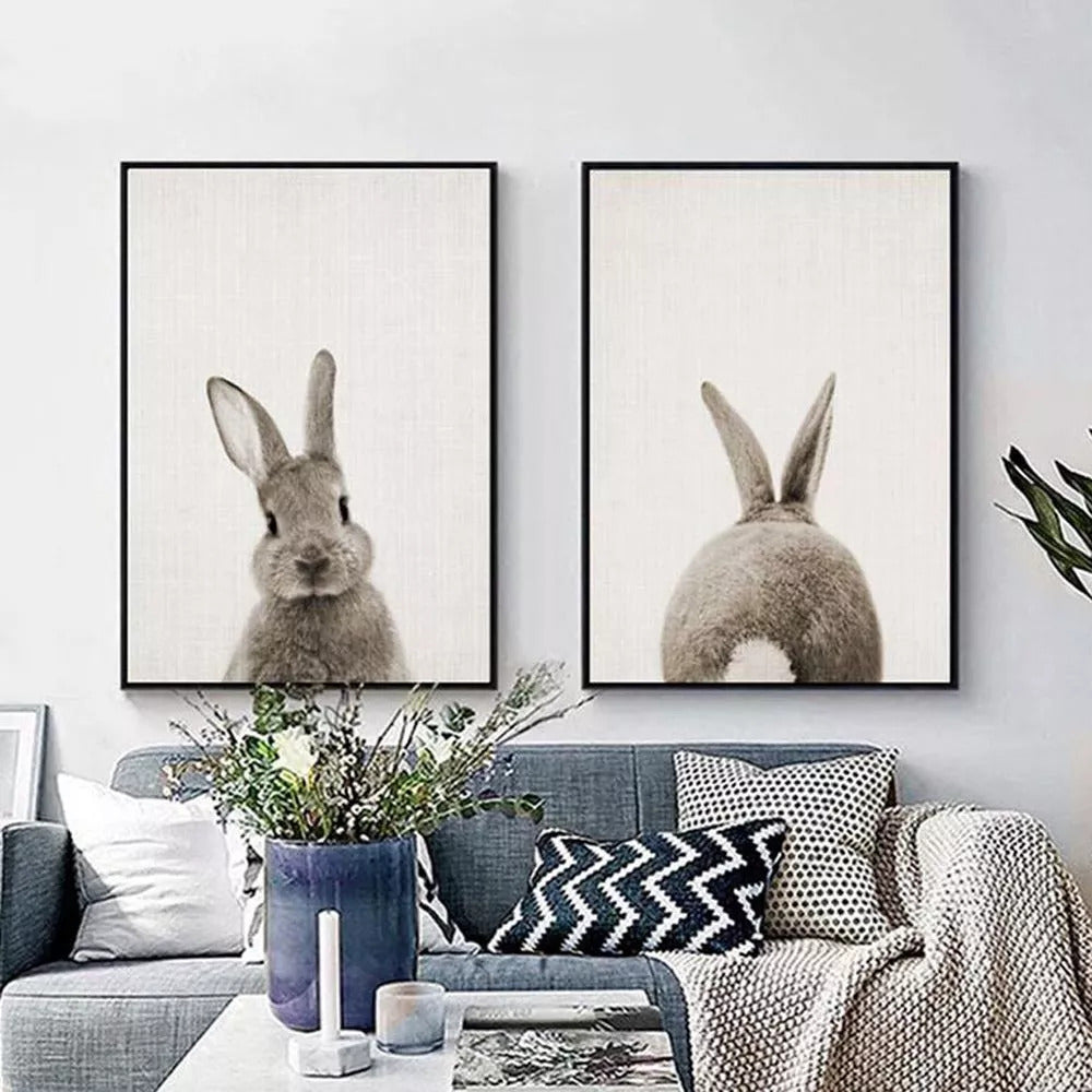 wall decor picture rabbit