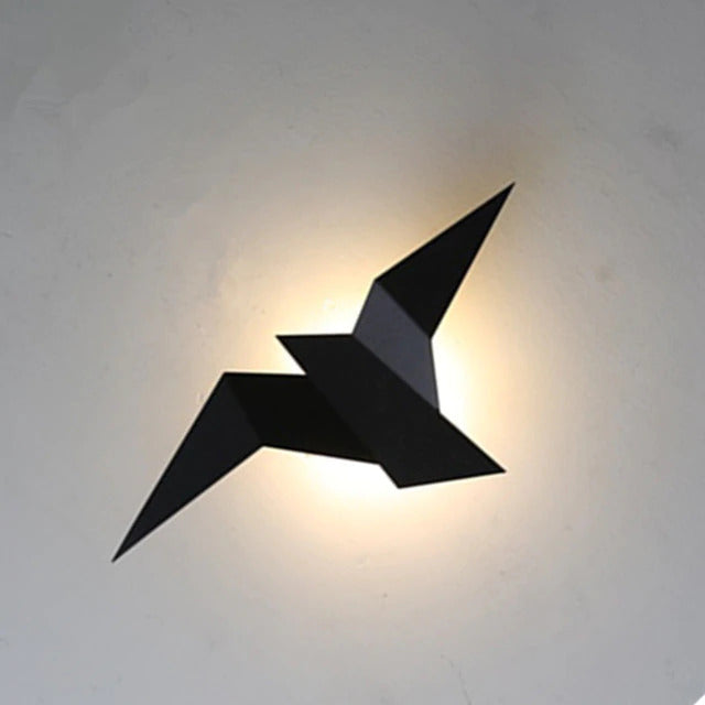 designer modern lighting sconce black bird