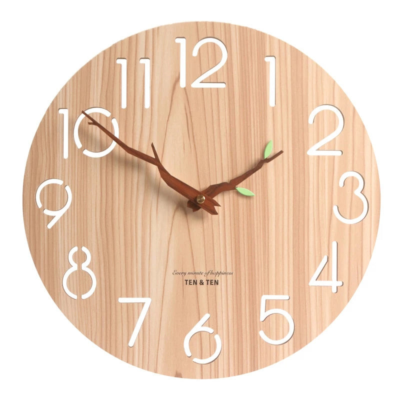 Round Wooden Wall Clock