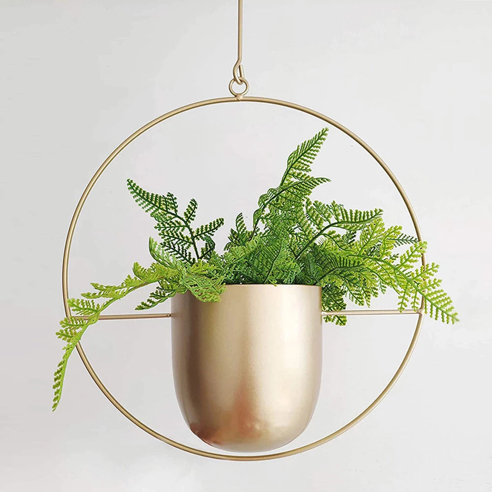 decorative metal home plant pot