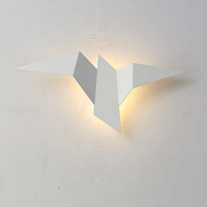 modern designer lights white bird sconce