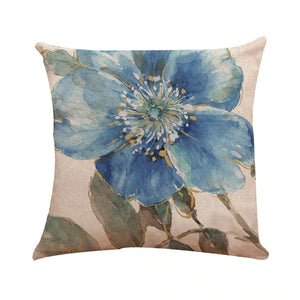 cheap decor stores online blue flower decorative pillow