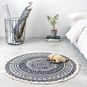 living room rugs modern round mandala