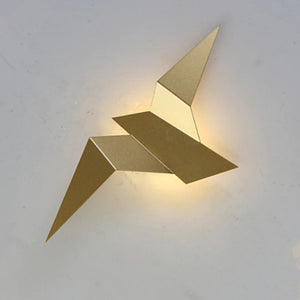designer contemporary lighting sconce lamp golden bird