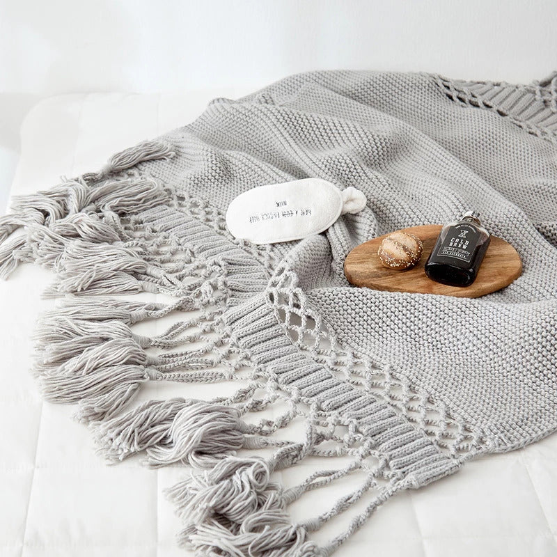 Hand-knitted Sofa Blanket