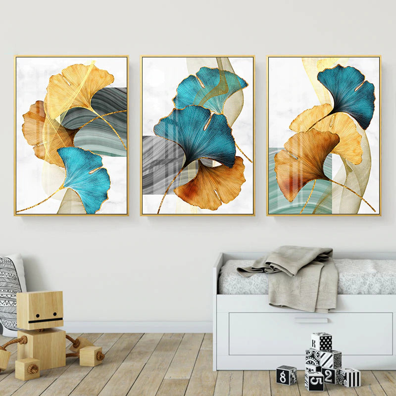 Wall decor canvas painting ginkgo tree leaves