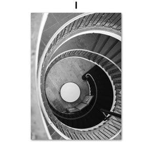wall picture spiral staircase