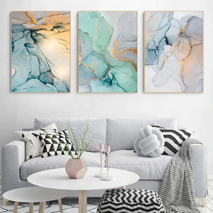 wall decor 3 piece canva painting set, abstract design