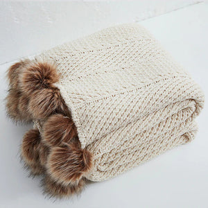 Knitted Chenille Throw Blanket