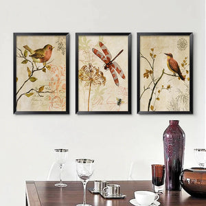 wall decoration painting canva birds