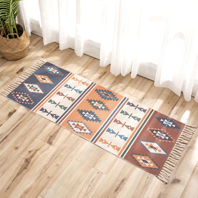 how do you style a living room rug?