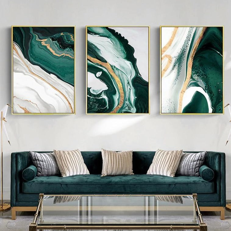 wall decor canva paintings, abstract design 3 piece set