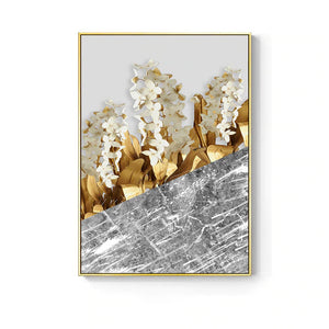 wall decor picture white flowers