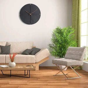 black round wall clock